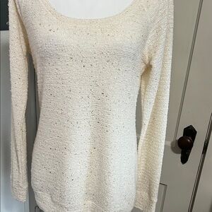 Maurices Cream Textured Scoop Neck Sweater
